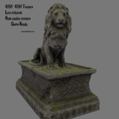 Lion statue 1 3D Model