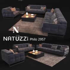 Sofa in modern style NATUZZI Philo 2957 3D Model