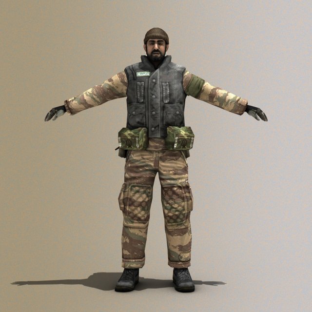 Arab Terrorist 3D Model