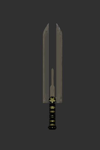 3-blade legendary sword 3D Model