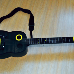Guitar with built in Amp and Speaker 3D Print Model