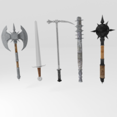 Medieval Weapon 3D Model