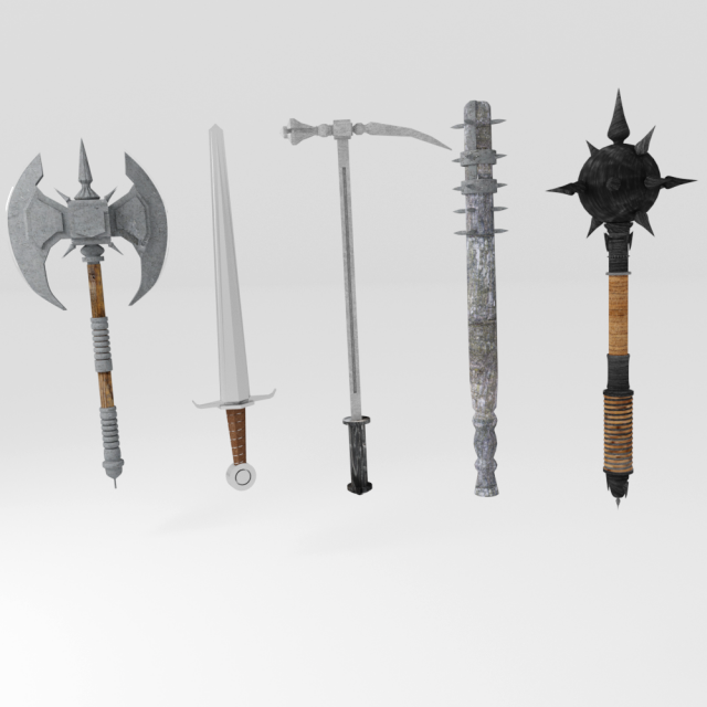 Medieval Weapon 3D Model