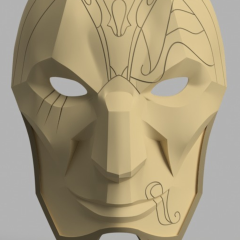 Jhin Mask (League of Legends) 3D Print Model