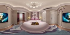 Panoramic neo – classical style family bedroom space 04 3D Model