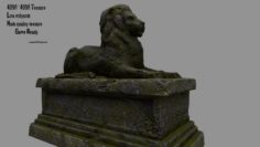 Lion staue 01 3D Model