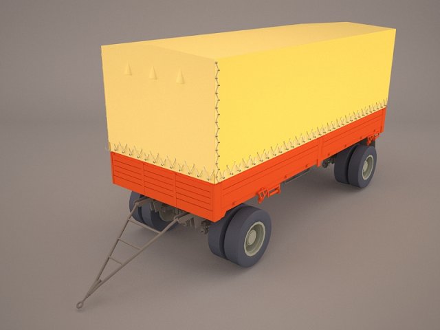 Wagon Trailler 3D Model