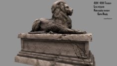 Lion statue 1 3D Model