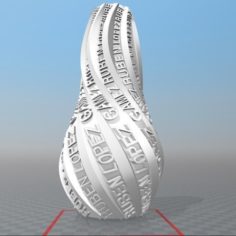 IBARAKEL RUBEN LOPEZ GAMEZ PERSONALIZABLE VASE 3D Print Model