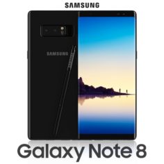 Samsung Galaxy Note 8 Midnight Black 3D Model