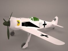 German WWII Fighter Aircraft FW 190 3D Model