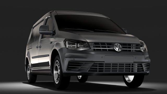 Volkswagen Caddy Panel Van L2 2RD 2017 3D Model