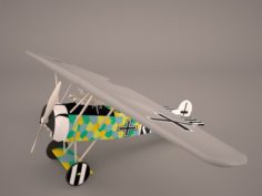 Fokker D7 Triplane 3D Model