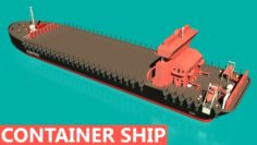Container Ship 3D Model