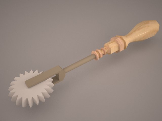 Pastry Cutting Wheel 3D Model
