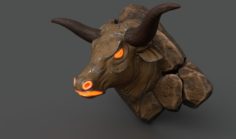 Steel Bull Trophy 3D Model