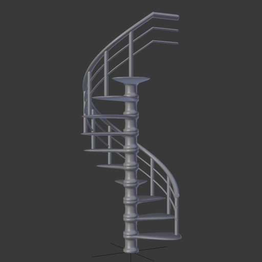 Spiral Stairs Low Poly						 Free 3D Model