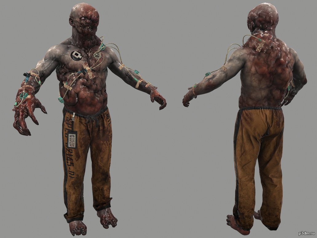 Zombie Host Infected 3D Model