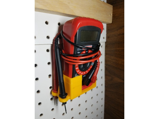 Multimeter Pegboard Holder 3D Print Model