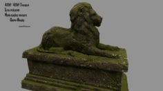 Lion statue 01 3D Model