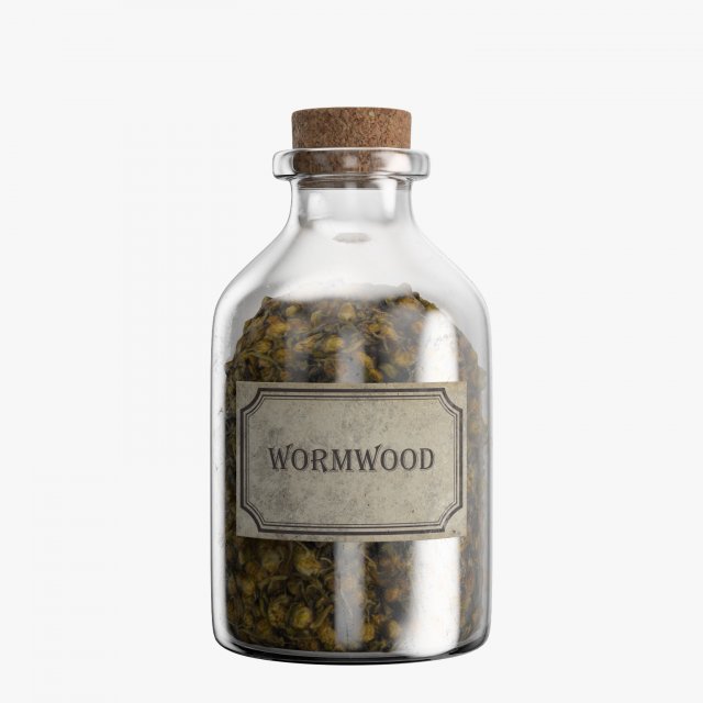 Bottle with Wormwood 3D Model