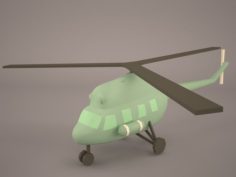 Cartoon Attack Helicopter Free 3D Model