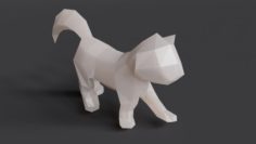 Low Poly Kitten 3d Print 3D Model