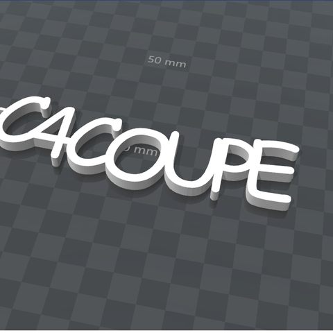 PERSONALIZABLE KEYCHAIN ​​C4COUPE 3D Print Model