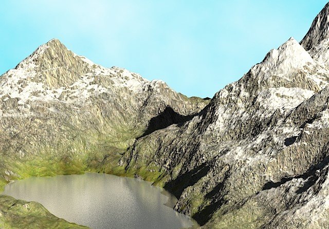 Mountain lake 3D Model