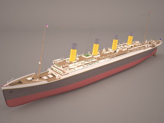 RMS Titanic cruise ship 3D Model