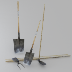 Garden Tool Shovel 3D Model