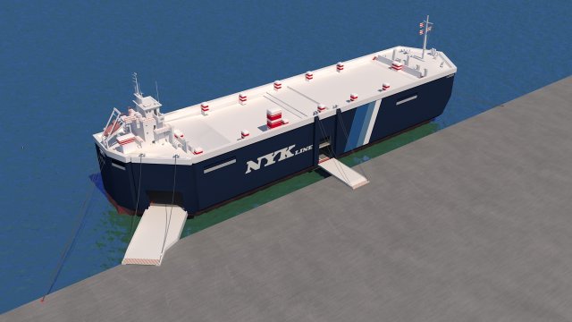 Roro Panama Ship 3D Model