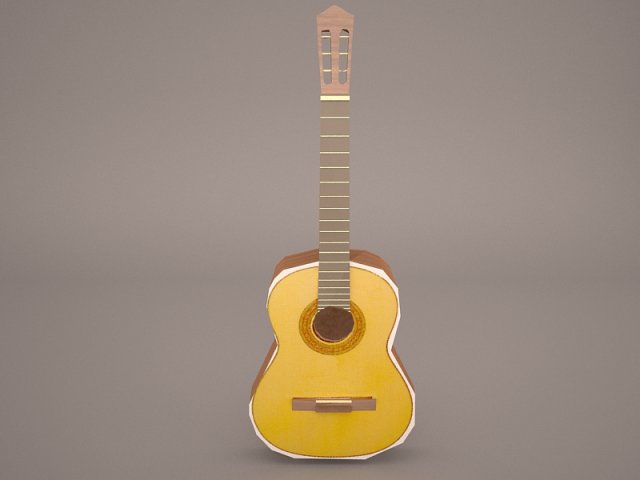 Acoustic Guitar Free 3D Model