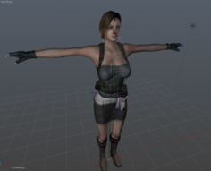 Jill Valentine NORMAL NUDE 3D Model