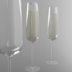 Champagne glas 3D Model