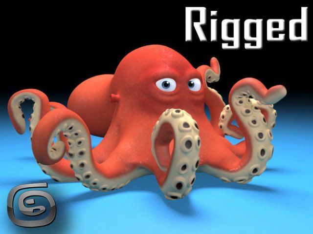 Cartoon octopus 3D Model