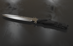 Combat knife 3D Model