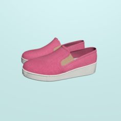 Pink loafers Free 3D Model