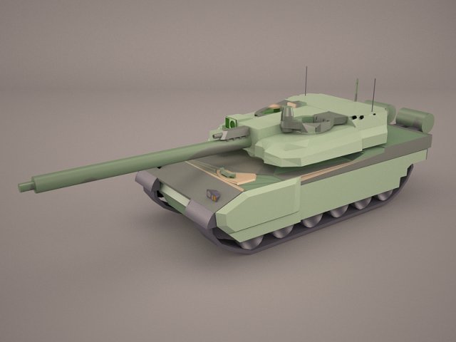 French Army Tank AMX-56 Leclerc 3D Model