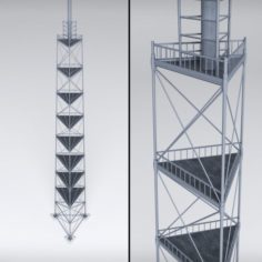 Scaffolding radio tower power 3D Model