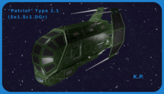 Space Ship Patriot Type 2 1 Se1 Sc1 DGr 3D Model