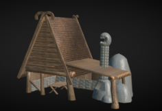 Medieval Blacksmith House 3D Model