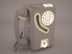Vintage Payphone 3D Model