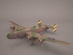 Handley page halifax MK3 RAF 3D Model