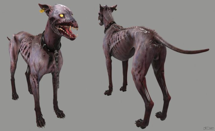 Zombie Security Dog 3D Model