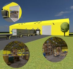 Modular Warehouse and Warehouse demo 3D Model