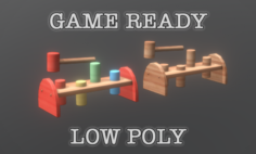 Hammering Toy low poly game ready 3D Model