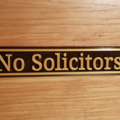 No Solicitors 3D Print Model