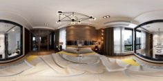 Panoramic Modern Style Family Bedroom Space 16 3D Model