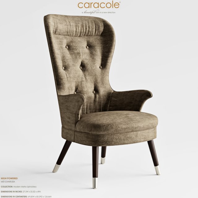 Caracole High Powered Met Chair-05A 3D Model